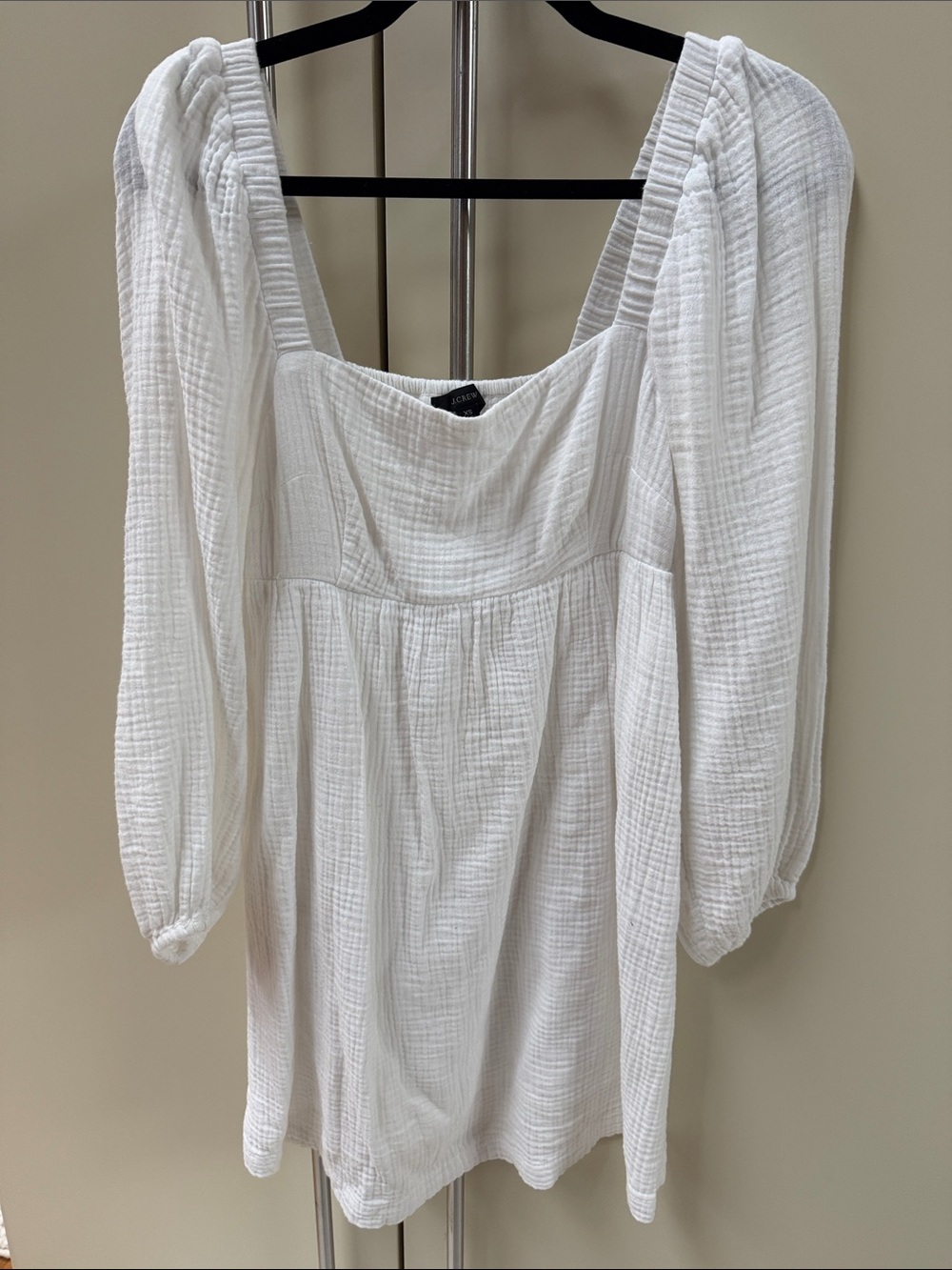JCrew Square-Neck Long Sleeve Dress